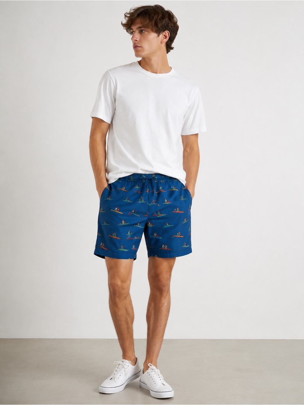 JW Anderson x Uniqlo Blue Rowing Print Swim Trunks Men’s Medium